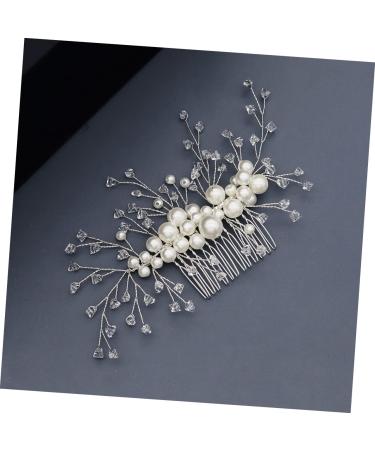 Didiseaon Wedding Hair Clips for Brides Wedding Diamond Comb Diamond Hair Clips Wedding Hair Comb Pearl Hair Pin Pearl Hair Accessories Bride Hair Accessory Leaf Steel Wire - Buy Online on GoSupps.com
