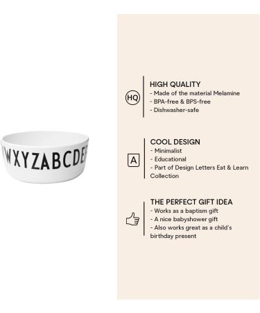 Buy Design Letters Melamine Bowl - BPA-Free 11cm Small White Dish for International Shipping - Buy Online on GoSupps.com