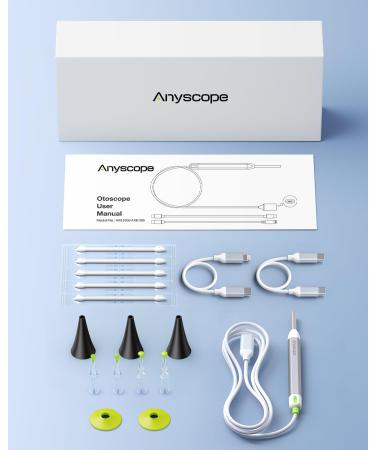 AnyScope HD Digital Otoscope Video Ear Scope Otoscope with Light Ultra Clear View Ear Camera with Ear Wax Removal Tools Compatible with iPhone and Android Devices (Silver)  - Buy Online on GoSupps.com