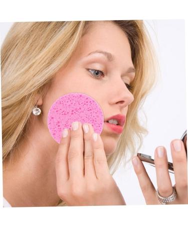 FRCOLOR 60 Pcs Exfoliating Cleansing Pads - Wood Pulp Facial Scrub Sponges for Deep Clean & Foaming Wash - Pink Facial Care Tools - Buy Online on GoSupps.com
