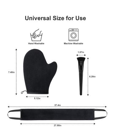 KELILO Self Tanner Mitt Applicator Set - Tanning Mitts for Easy and Even Self Tanning | Back Applicator Glove Included - 3 Piece Brush Set - Buy Online on GoSupps.com