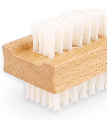 Double Sided Wooden Nail Brush - Hand Cleaning Tool for Fingernail & Toe, Soft Bristles, Wood Handle - 2 Pack - Buy Online on GoSupps.com
