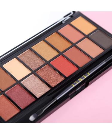 RUIGPRO Pro 16 Shades Eyeshadow Palette + 20-pc Makeup Brushes Set - High Pigmented Naked Nudes Shimmer Matte Metallic Smokey Eye Shadow Kit - Buy Online on GoSupps.com