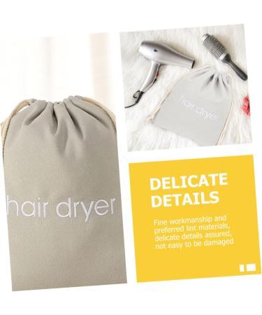 Healeved 8 Pcs Hair Dryer Storage Bag Drawstring Toiletry Bag Hair Dryer Receive Bag Bags Fabric Light Grey - Buy Online on GoSupps.com