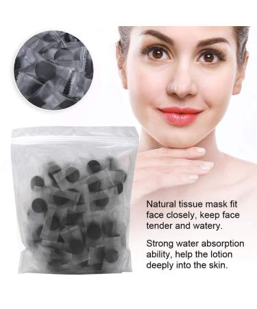 100 Pcs Disposable Facial Sheets - Bamboo Charcoal Fiber Compressed Paper for Skin Care - Individually Wrapped DIY Facial Masks - Buy Online on GoSupps.com