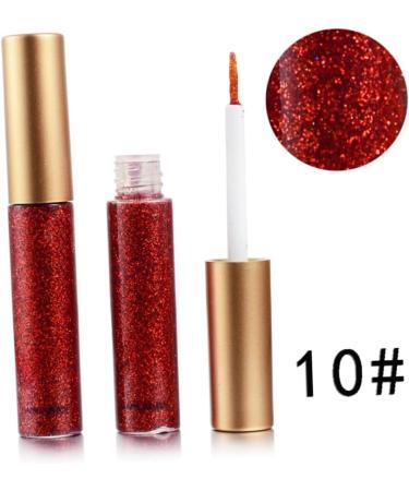 FOMIYES 10pcs Liquid Eyeliner Glitter Liner for Eyes Shimmery Eyeliner Eye Shadow Pearlescent Metal 1 count (Pack of 1) Assorted Color - Buy Online on GoSupps.com