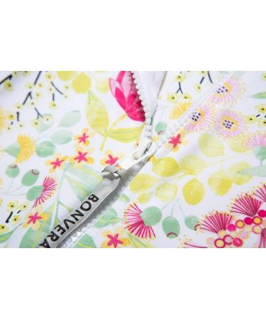 BONVERANO Baby Girls Swimsuit UPF 50+ Long-Sleeve Zipper Bathing Suit 6-9 Months Lotus - Buy Online on GoSupps.com