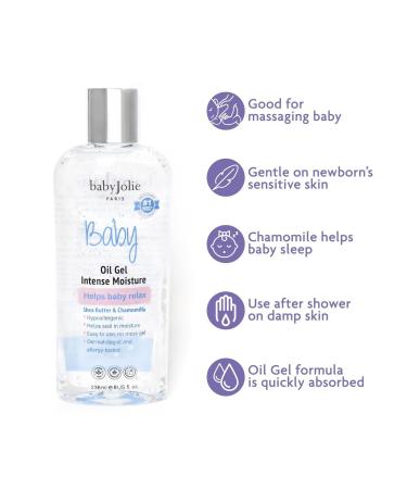 Buy Baby Jolie Relaxing Baby Oil Gel with Shea Butter & Camomile - Intensive Moisture 8Oz | International Shipping Available - Buy Online on GoSupps.com