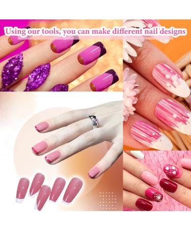 2 Pcs Nail Stamper Silicone Jelly Stampers French Tip Nail Art Stamper French Smile Line Tools DIY Nail Decor - Buy Online on GoSupps.com