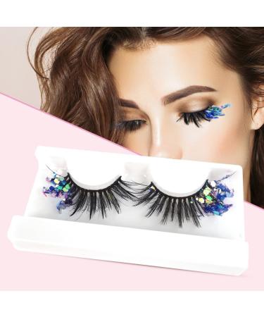 Colored Eyelashes 5D False Eyelashes with Glitter Fake Mink Eyelashes Wispies Fluffy Colored Eyelashes Dramatic Strip Eyelashes for Christmas Cosplay Costumes Fake Eyelashes Type 7 - Buy Online on GoSupps.com