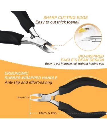 Clippers Set for Thick Nails Ingrown Nail Clippers Kit Heavy Duty Nail Nippers Scissor - Buy Online on GoSupps.com
