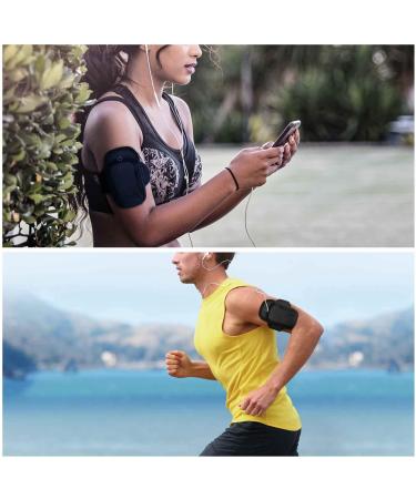 Moex Jogging Cell Phone Bag for Samsung Galaxy A53 5G | Neoprene Arm Band | Running Bracelet with 2 Compartments - Blue - Buy Online on GoSupps.com