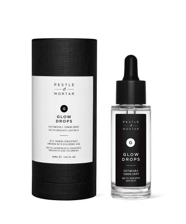 Pestle & Mortar Glow Drops - Customizable Sunless Self-Tanner with Hyaluronic Acid 30ml - Buy Online on GoSupps.com