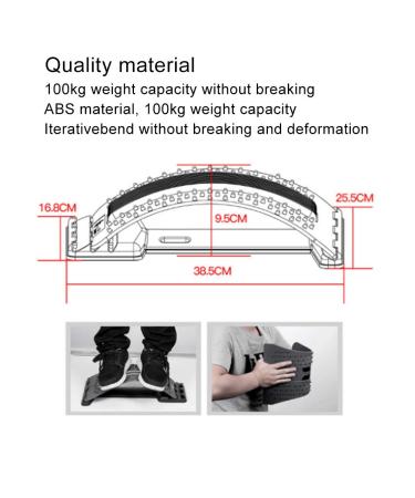Sonew Arched Back Stretcher | Lumbar Support & USB Heating Waist Massage Mat | Spine Board for Back Stretch (Black & Green) - Shop Internationally - Buy Online on GoSupps.com