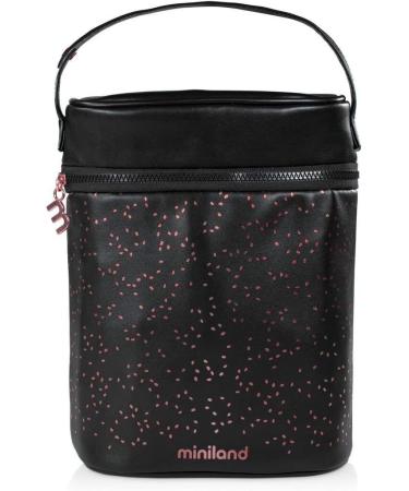 Miniland Thermibag Double 8413082893224 Insulated Double Bag for Baby Bottles and Insulated Bottles Pink Black and Pink - Buy Online on GoSupps.com