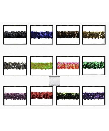 10-Yard Purple Sequin Trim Roll - 1-1/2-Inch Wide Stretchable Polyester Trim for Arts and Crafts - Buy Online on GoSupps.com