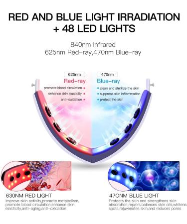 Aimanfun Intelligent Remote Control Sliming Facial Lifting Belt - Red Blu-Ray Firming Face Slimming Instrument for Portable V-Face Lift - Buy Online on GoSupps.com