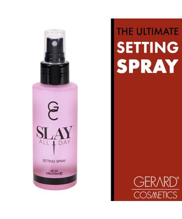 Gerard Cosmetics Slay All Day Makeup Setting Spray - Rose Scented Matte Finish Oil Control Cruelty Free - Long Lasting 3.38oz (100ml) - Shop Internationally - Buy Online on GoSupps.com