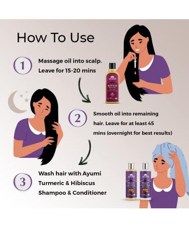 Ayumi Bio-Active Repair Hair Oil - Vegan, Cruelty-Free, Dermatologically Tested | 150ml - Buy Online on GoSupps.com