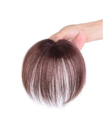 BGHJUE WIG Female Short Hair Partial Head Wig Piece Real Hair Replacement Light Thin Mini Natural Cover White Hair Hand-Woven Replacement Block