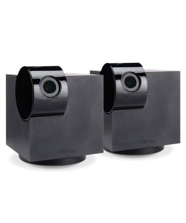Pettec Cam 360 2 -Set dog camera with app WLAN voice function & night vision for home - pet surveillance camera - pet camera for dog & cat PET camera with motion detector & Bellalarm set 2x pet cam 360