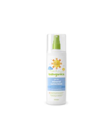 Babyganics SPF 50 Mineral Baby Sunscreen Spray, Unscented | UVA UVB Protection | Octinoxate & Oxybenzone Free | Water Resistant, Value Size, 8oz Sunscreen Spray 8 Ounce (Pack of 1)