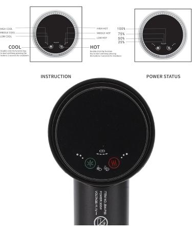 Cordless Hair Dryer Rechargeable Negative Ion Dryer Overheat Protection ABS Shell 6 Levels Intelligent Control Constant Temperature for Home (US Plug 100-240V) - Buy Online on GoSupps.com