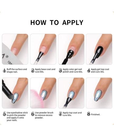 Chrome Nail Powder Pen - Glitter Mirror Effect Nail Art Pen MCB-02 - Buy Online on GoSupps.com