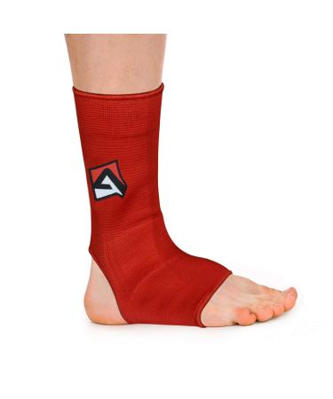 AQF MMA Ankle Support | Muay Thai Foot Brace Guard | Achilles Tendon Pain Relief | Red XL - Buy Online on GoSupps.com