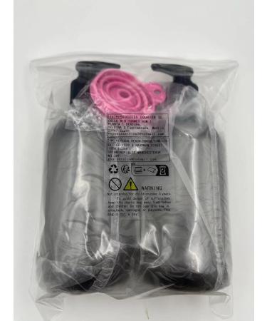 2-Pack 500ml Shampoo & Shower Gel Bottles - Refillable Pumping Plastic Soap Dispenser with Funnels & Labels (Gray) | Ideal for Lotions & Shampoos - Buy Online on GoSupps.com