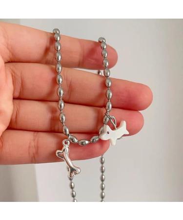 Trendy Stainless Steel Dog Bone Necklace | Stylish Jewelry for Fashion-Forward Individuals - Oralgos - Buy Online on GoSupps.com