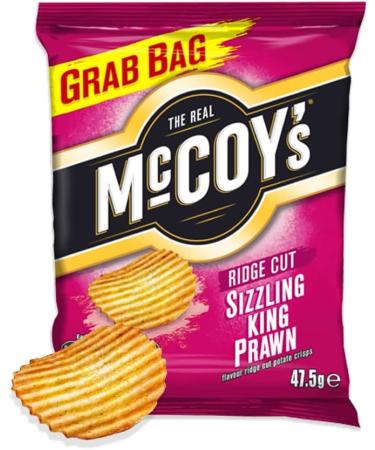 McCoy's Ridge Cut Crisps 36x45g (Sizzling King Prawn) - Buy Online on GoSupps.com
