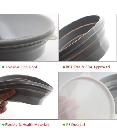 ME.FAN Silicone Collapsible Bowls - 27oz 2 Pack with Lids - Portable Food Storage Containers - Silicone Folding Travel Bowl Set - Buy Online on GoSupps.com