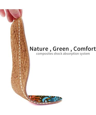 Senthmetic Natural Cork Insoles - Graffiti Style, High Arch Support Orthotics for Flat Feet, Pronation, and Foot Pain Relief - Free Tailoring Included - Buy Online on GoSupps.com