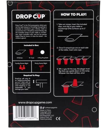 Drop Cup - Family Friendly Party Game for Adults - Pong On A Roll - Buy Online on GoSupps.com