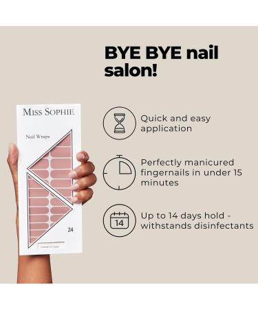 Miss Sophie Cookies N Cream Nail Foils - 24 Ultra-Thin Strips for Fingernails & Toenails - Buy Online on GoSupps.com