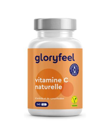 Vitamine C Pure 240 Capsules Vitamine C Naturelle Ac rola et glantier 400mg de Vitamine C Pure par Portion Quotidienne 100% V g talien D fense de le Syst me Immunitaire R duit la Fatigue*