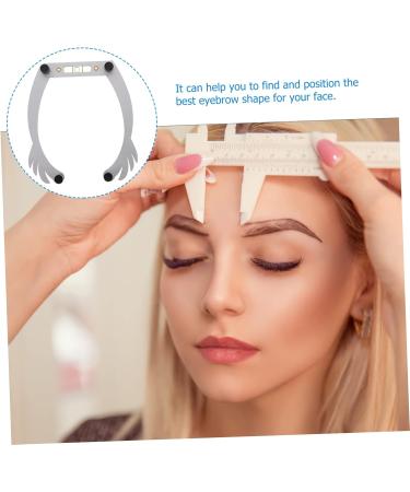 Beavorty 4pcs eye brow shaping kit white white outfit brow mapping kit suite aluminum alloy eyebrow line - Buy Online on GoSupps.com
