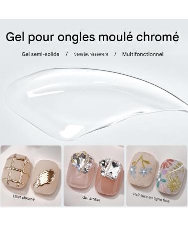 Solid Sculpture Building Gel 7ml Non-stick Nail Extension Gel | Non Fluid Rhinestone Adhesive Semi-Solid Varnish Without Rinsing | 3D Faci Water Ripple Design Gel - Buy Online on GoSupps.com