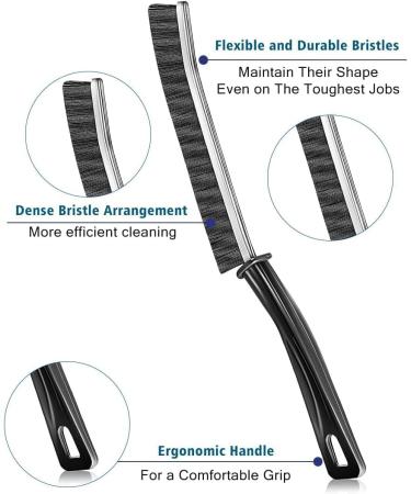 4-Piece Gap Cleaning Brush Set | Deep Cleaner for Bathrooms & Kitchen Tiles | Stiff Bristles for Hard-to-Reach Areas - Buy Online on GoSupps.com