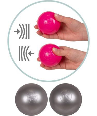 Kiddymoon 7cm Baby Game Balls - Colorful Plastic Balls for Ball Pit - 300 Count - Yellow Green Blue Red Orange - Perfect for Kids Fun & Play - Buy Online on GoSupps.com