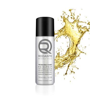 Rodante Beverly Hills Premium Travel Size Hair Spray | Humidity Resistant Fast Drying Natural Pro-Vitamin B5 Low Alcohol | Medium Hold Hairspray For All Hairtypes |2.25 oz