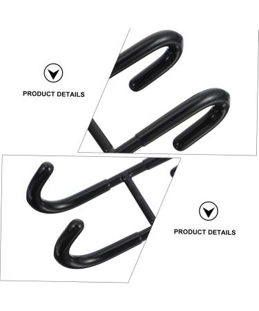 GLEAVI 4pcs Door Hook Clothes Rack Heavy Duty Metal Storage Hook Home Storage Hook Stainless Steel Glass 12X5CM Black 4 - Buy Online on GoSupps.com