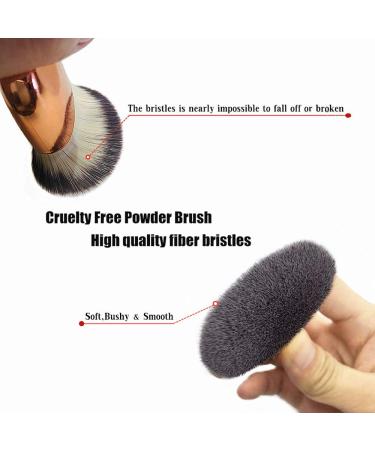 Angled Flat Foundation Brush - High Density Kabuki Makeup Brush for Liquid and Powder Foundation - Rose Gold - Buy Online on GoSupps.com