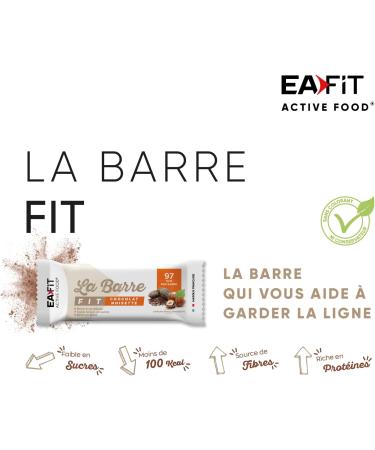 EAFIT LA BARRE FIT - Chocolate Hazelnut - 28 g - 33% protein - 98 Kcal per bar - High in protein - Low in sugar - High in fiber - Display of 32 bars - Buy Online on GoSupps.com
