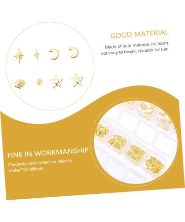 Mikinona 1 Box Nail Art Accessories Nail Glitter Manicure Decor Nail Rhinestones Gold Nail Decor Nail Charm Sticker Pearl Jewelry Gems Nail Star Earth Tones Nail Polish Rivet Sequins 3d - Buy Online on GoSupps.com