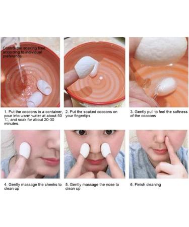 Saluaqui Exfoliating Silkworm Cocument for Meehead Removal Natural Silk Cocoons with Fibroin 50 Pieces Facial Care Silkworm Balls for Deep Cleansing and Exfoliation - Buy Online on GoSupps.com