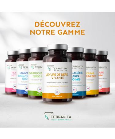 Organic Active Beer Yeast | Naturally Rich in Biotin Vitamins and Minerals | Hair Growth Strong Nails and Smooth Skin | Nano Ingredient Free | 120 Tablets | Made in France | Terravita - Buy Online on GoSupps.com
