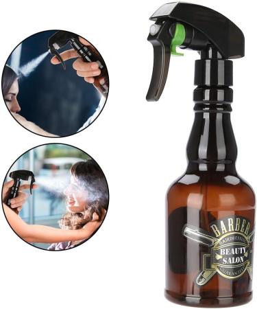 Barber Spray Bottle 300ml Hairdressing Spray Bottle Empty Refillable Salon Barber Hair Tools Water Sprayer for Hair Styling Hairdresser Salon(Brown) - Buy Online on GoSupps.com