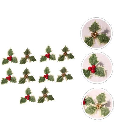 Zerodeko 60 Pcs Small Golden Fruit Green Leaves Red Christmas Plug-in Plastic Golden+redx3pcs 13.5X13.5X2.5CMx3pcs - Buy Online on GoSupps.com